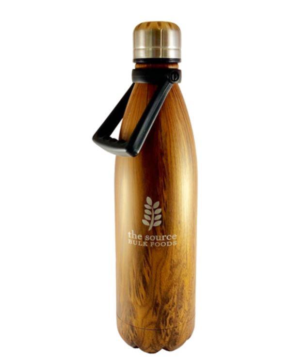 Bottle Water 500ml Wood W/Hand Refill