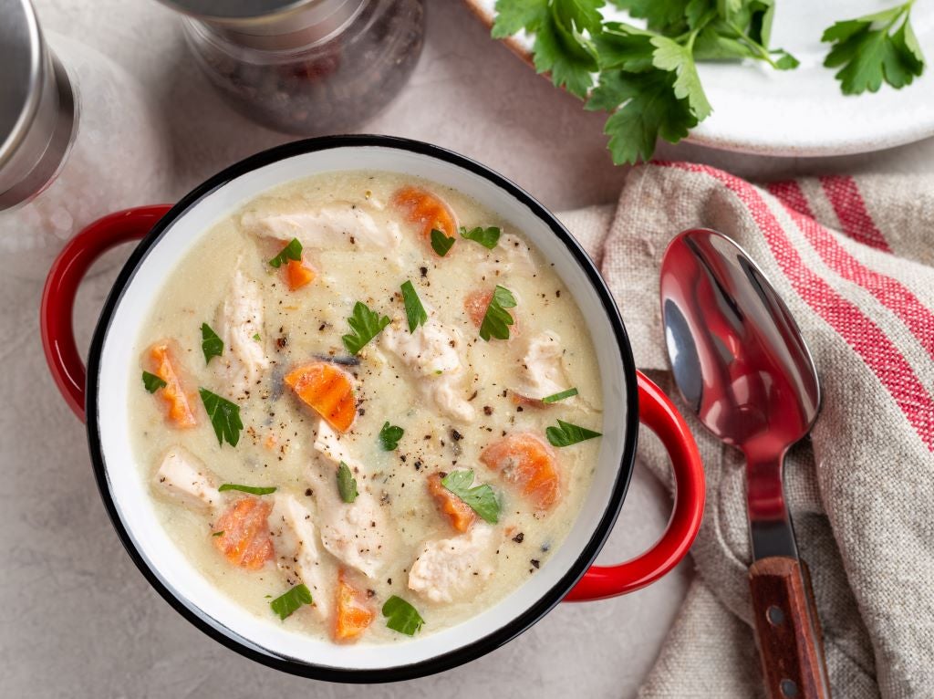 Creamy Chicken & Brown Rice Soup - Thermomix Recipe